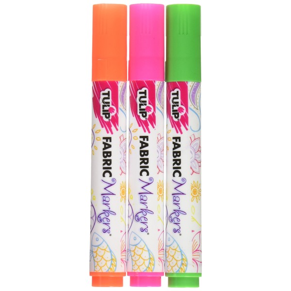 Tulip Markers, Neon Pink, Neon Orange and Neon Green, One