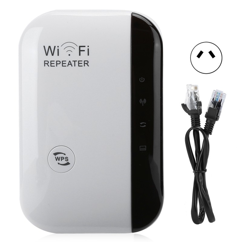 Repeater WiFi Signal Amplifier 300M Ethernet Port Wall‑Mount White for