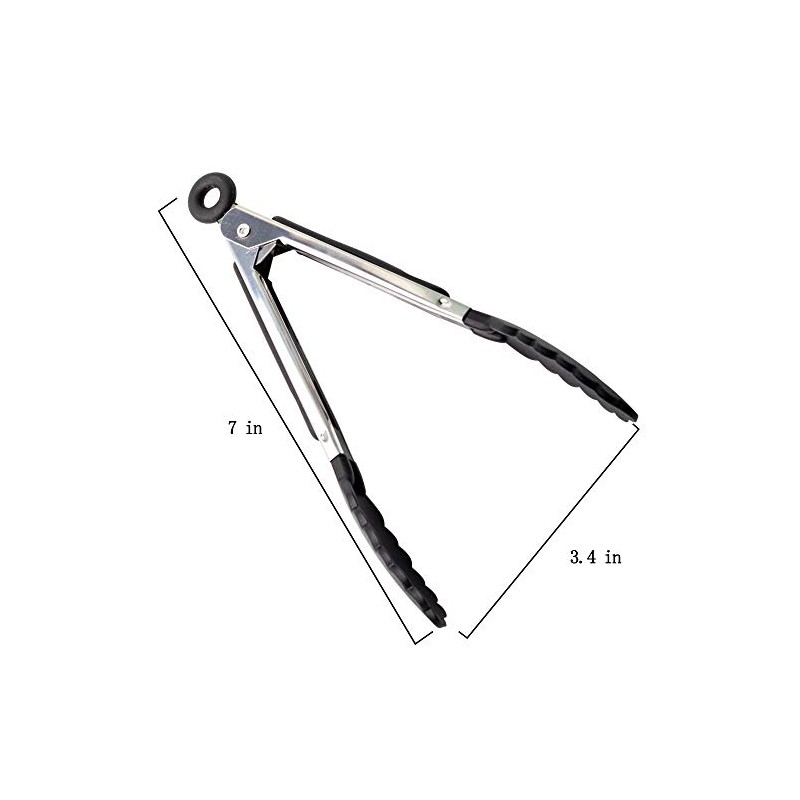 7-Pack Mini Kitchen Tongs Set - Versatile Stainless Steel Tongs