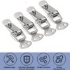Litensh 4PCS Stainless Steel Tension Clasp with Hole for Padlock,