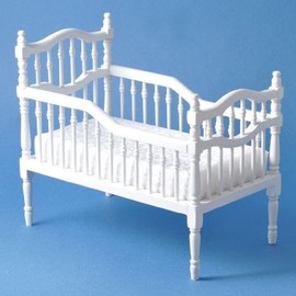 Aztec Imports, Inc. Dollhouse Miniature White Victorian Crib
