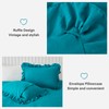 Andency Turquoise Queen Comforter Set(90x90Inch), 3 Pieces(1 Ruffle Comforter and