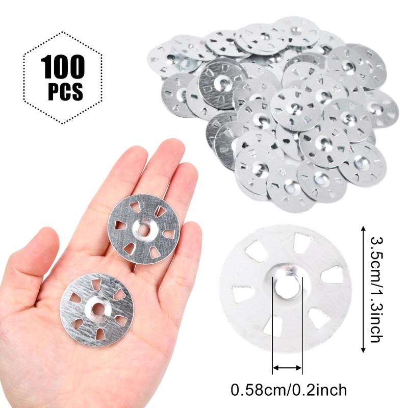 Kioiner 100 Pcs Easy Fix Washers, 35mm Diameter Flat Washers