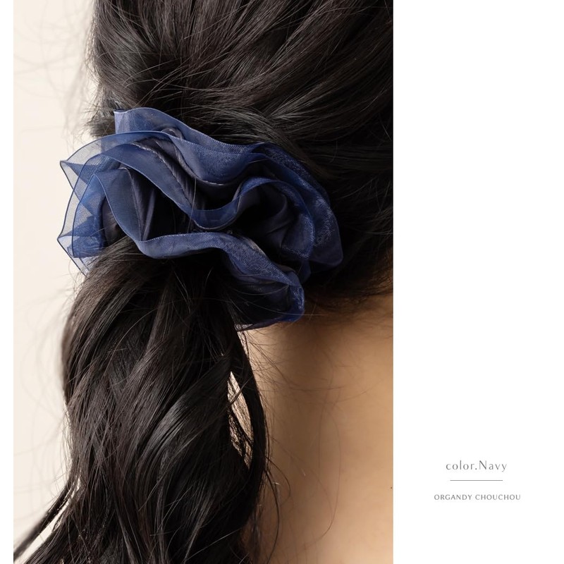 JewelVOX Scrunchie Hair Accessories, Organza, Chiffon, Ruffle, Stylish, Popular, Adult