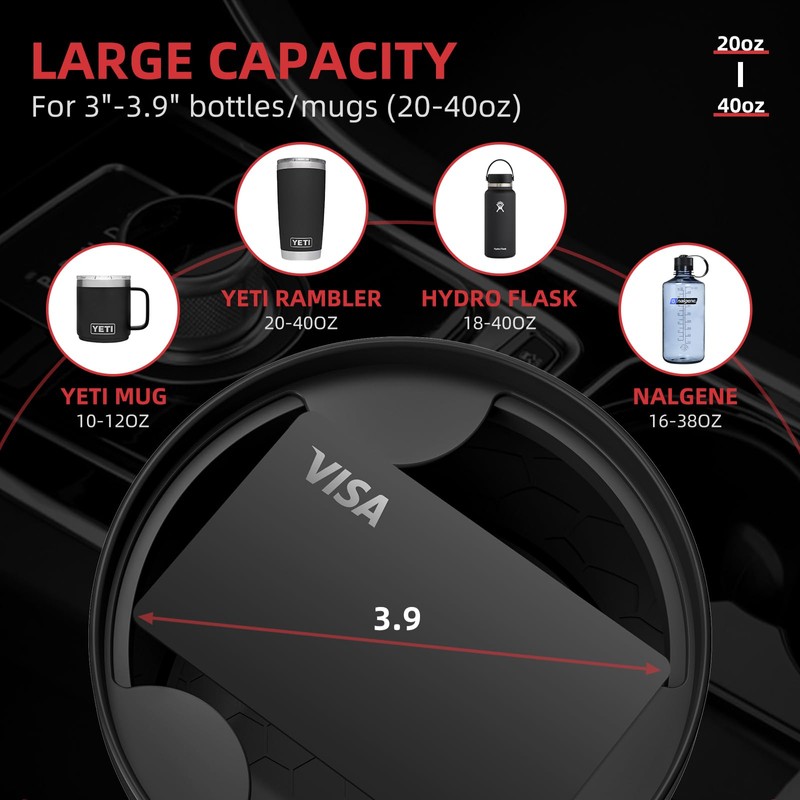 DYLEN Cup Holder Expander for Cars, Car Cup Holder Expander