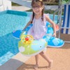 Baby Pool Float with Safety Seat Steering Wheel Cartoon Airplane