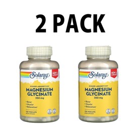 Solaray, 2 PACK, High Absorption Magnesium Glycinate, 350 mg, 120 VegCaps each