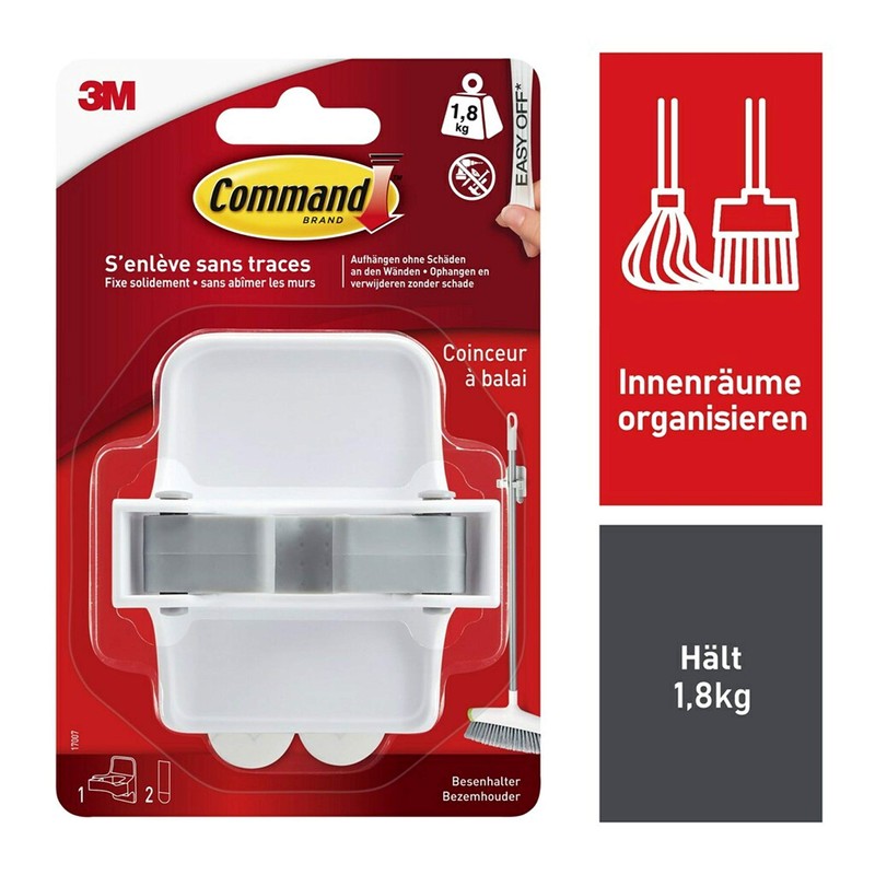 Command 17007 Broom Holder, up to 1.8 kg Load Capacity,