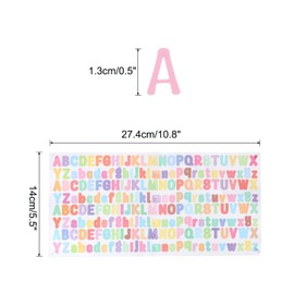 MECCANIXITY 2080 Pieces Vinyl Letter Stickers, 10 Sheets 1/2 Inch Color Self-Adhesive Cute Alphabet Stickers for DIY Craft Art Making, Gift Cards, Notebook Decal