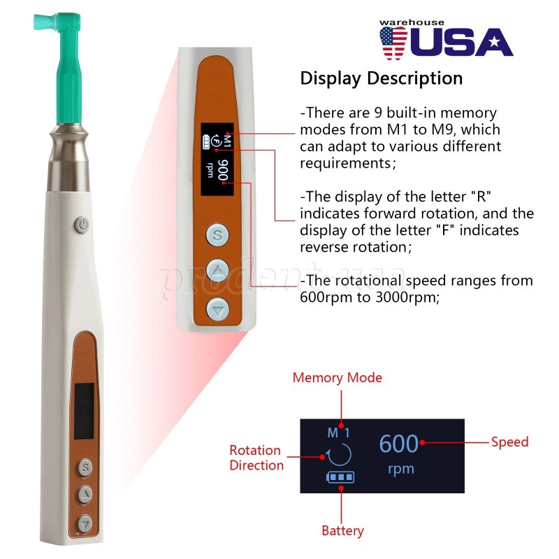 Sandent Dental Cordless Electric Hygiene Prophy Handpiece +2 Disposable Prophy