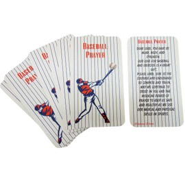 Westmon Works Baseball Prayer Holy Card Set for Catholic School Players Bulk Team Sized Pack Wallet Size Cards, Set of 10