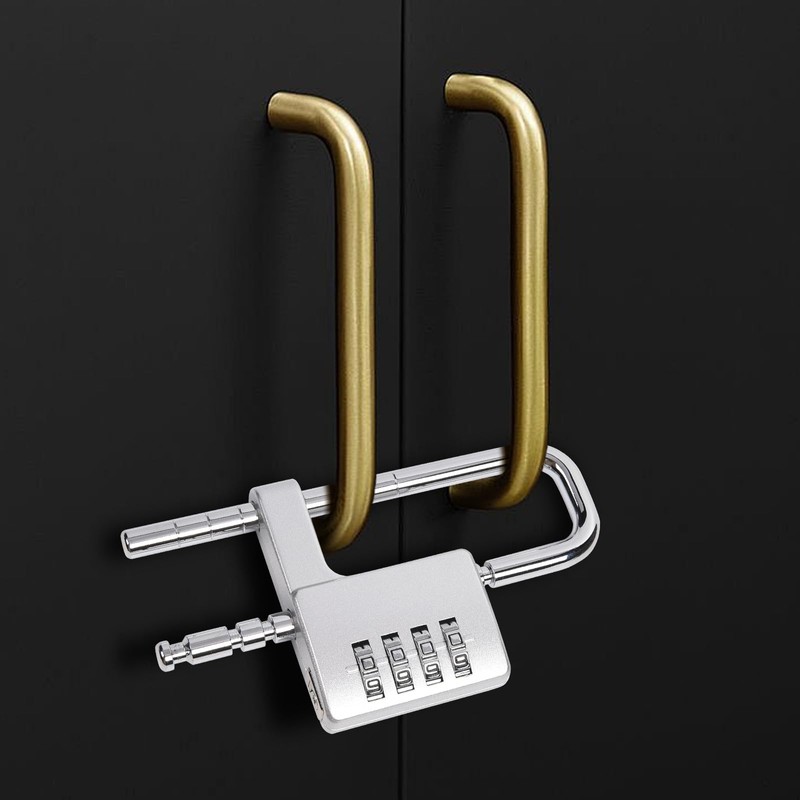 Combination Padlock, Adjustable Long Padlock 4 Digit Password Heavy Duty