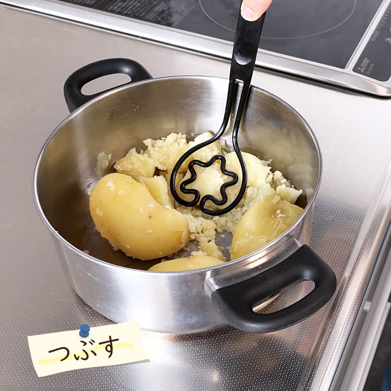 Astro 510-25 Black Masher, Made in Japan, 6-in-1 All-Purpose Kitchen