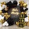 MEYSIMOON 30th Birthday Decorations Boxes for Him 3 Black Gold