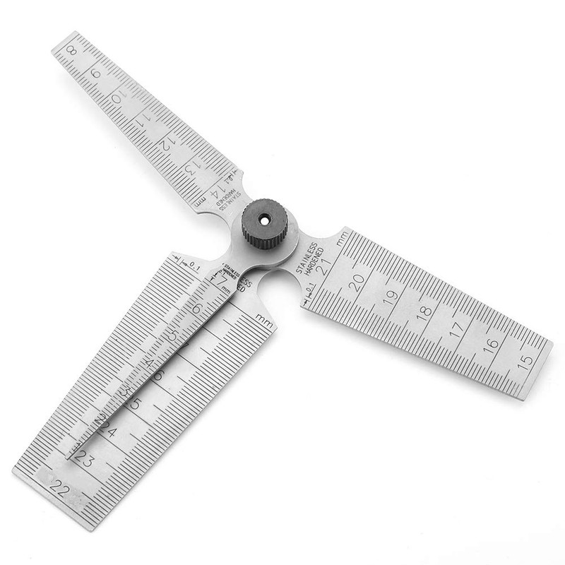 Taper Gage Set, Stainless Steel Welding Taper Feeler Rulers Hole