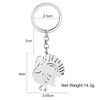 NEWEI Thanksgiving Turkey Keyring Stainless Steel Chicken Keychain Festival Key