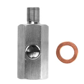 Oil Pressure Gauge 1/8, Oil Pressure Sensor Tee, BSPP BSP T-Piece Adapter, Oil Pressure Sensor Pressure Gauge Adapter 1/8 Inch NPT Female BSPP BSP Male and Female Tee for Oil Pressure Switch