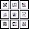 Yaetm 8x8 Picture Frames Black Set of 9, Square Photo