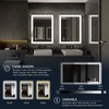 ISKM Framed LED Mirror for Bathroom 20"x28", Dimmable LED Bathroom