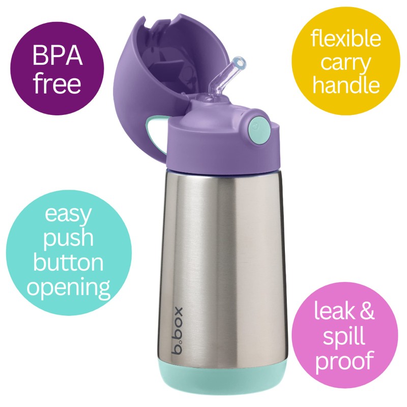b.box Insulated Drink & Water Bottle | Stainless Steel with