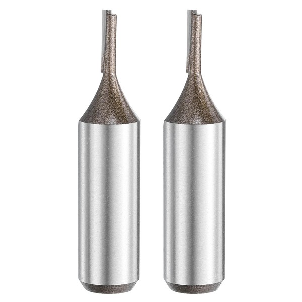 HARFINGTON 2pcs Straight Router Bit 1/2 Inch Shank 1/8" Cutting