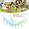 Triangular Toy Hammock Plush Toys Cotton Rope Woven Net Pocket
