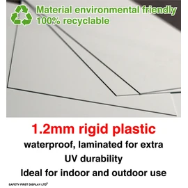 Safety First Display LTD Caution men at working overhead sign - 1.2mm Rigid plastic for indoor/outdoor usage (200mm x 150mm) Viewing Distance within 5m.