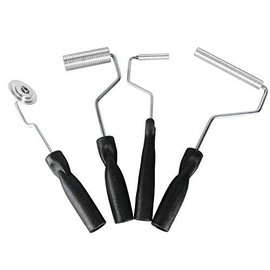 Yaetek Fiberglass Roller Tools, Aluminum Head, 4pcs Laminating Rollers, Fiberglass Bubble Paddle Tool for Bathtub Boat Repair