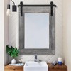 AAZZKANG Wall Mirror Large Rectangle Barn Door Mirrors with Wooden