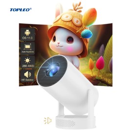 Topleo Smart Projector Allwinner H713 Android Best Mini Beamer Video Home Lcd Led Hy300 Pro Hifi Sound Mini Proyectores 4kcolor: White