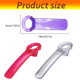 3pcs Jar Keys,Manual Jar Opener Gripper Portable Jar Grippers Can Lid Opener,Lid Opener Tool for Elderly Women Weak Hands (Rose + Purple + White)