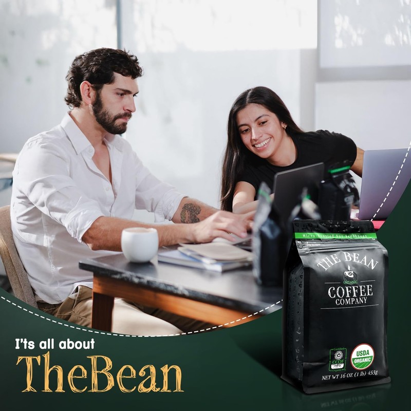 The Bean Organic Coffee Company Island Blend, Medium Roast, Whole