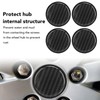 4pcs Wheel Center Caps Plastic Universal Carbon Fiber Style Center