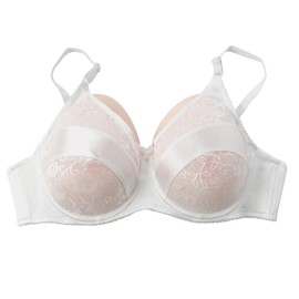 Aonkey Breast Form Pocket Bra for Crossdressers Mastectomy (38/85, White)