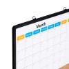 24\"x 18\" Monthly Calendar Board Whiteboard Cork Board Combo Aluminum