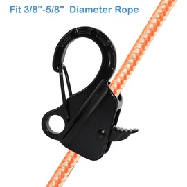 JYINCPED Boat Anchor Hook Sliding Hook,Stainless Steel Easy to Use Knotless Anchor System with Quick Release for 3/8" - 5/8" Rope Jet Skis PWCs Pontoon Jon Boat,Hold 8500 lbs