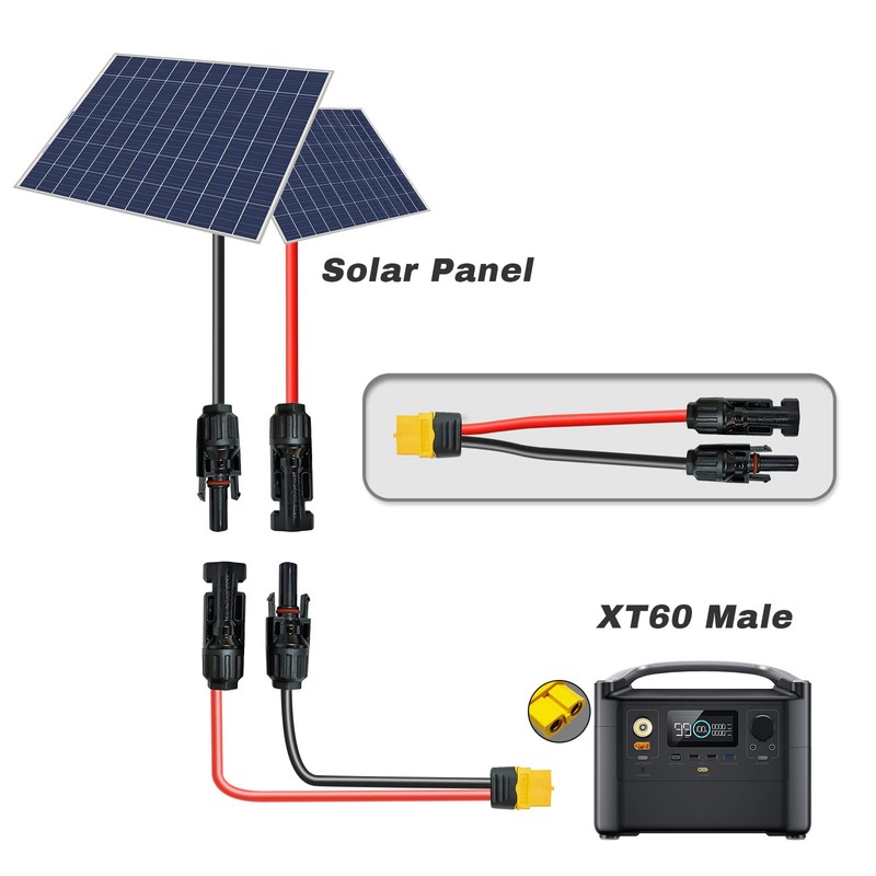 Solar Charging Cable Solar Cable 0.6 m / 3 m,