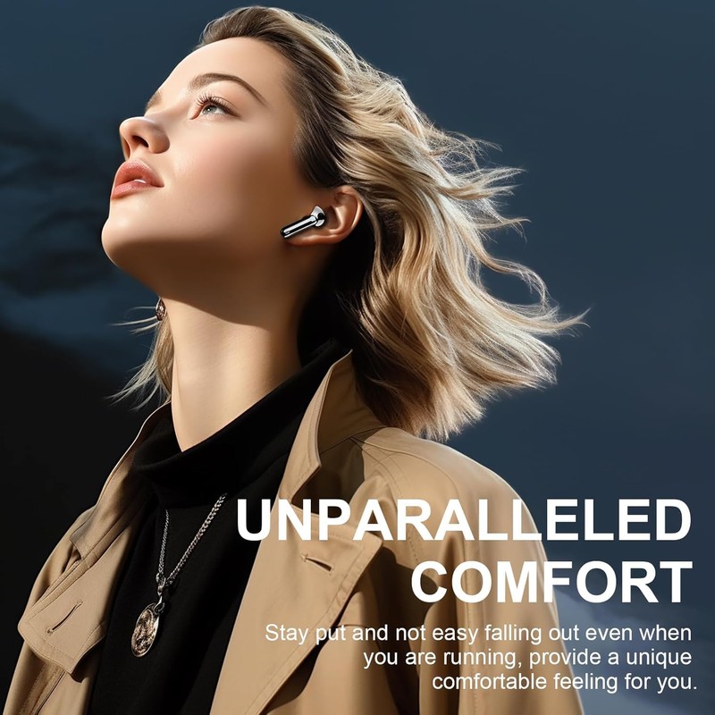 Wireless Earbuds, Bluetooth 5.4 Headphones Deep Bass Stereo, in-Ear Earphones