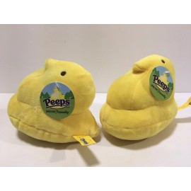 Peeps Lot of 2 Easter Peeps Plush Yellow Chicks Marshmallow Candy Stuffed 5"