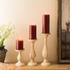 MOZEAL 3" x 4" Hand-Poured Unscented Candle,Dripless Pillar Candle Set