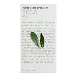 Love Tea Yerba Maté & Mint Pyramid Tea Bags, 20 Tea Bags