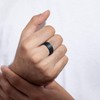 King Will 10mm Black Men's Tungsten Carbide Ring Matte Brushed