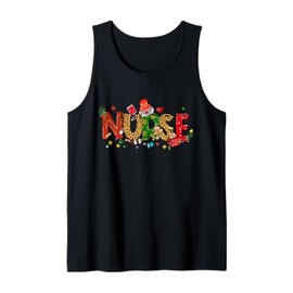 Nurse Life - Merry Christmas, xmas Scrub top, Holiday Cheer Tank Top