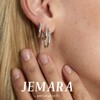 JEMARA Silver Hoops Earrings for Women,925 Sterling Silver Hoop Earrings,Small