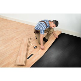 QuietWalk LV Luxury Vinyl, Laminate, or Wood Underlayment (Float, Glue, or Nail) w/Vapor Barrier- Sound Reduction, Compression Resistant, Moisture Protection 3'x16'7" Roll (Covers 50 sf) QW50LV