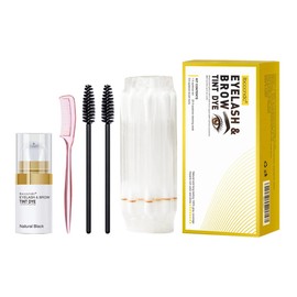 SHEEYOON Eyebrow Tint Cream, Professional Brow Eyelash DYE Kit, Natural Long Lasting Waterproof Eyebrow Colors (Black)