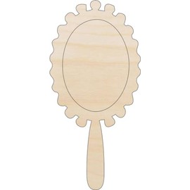 Beauty Mirror - Laser Cut Out Unfinished Wood Craft Shape BTY16 18" / 1/8" thick