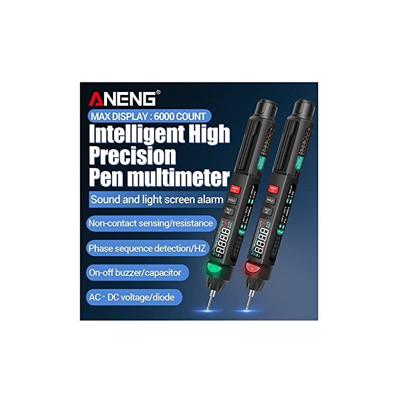 Ticfox A3008 6000 Counting Intelligent Digital True RMS Pen Multimeter