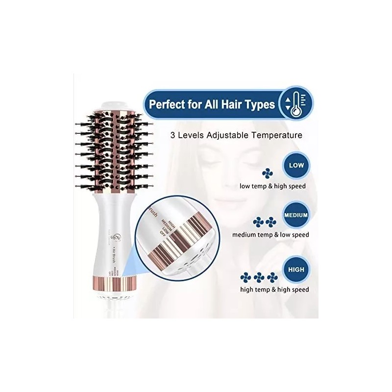 Hair Trends Cepillo Secador De Pelo Hair Trends Multifuncional -blanco