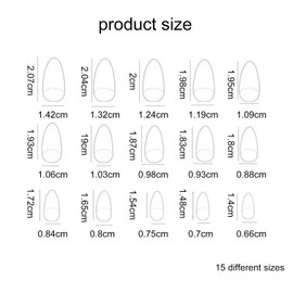 SJUIEO 24 Pieces Almond Nails False Nails Women Nails Floral Acrylic Nails Press Nails Girls Nails Full Cover Nails Reusable Nails Glitter Nails